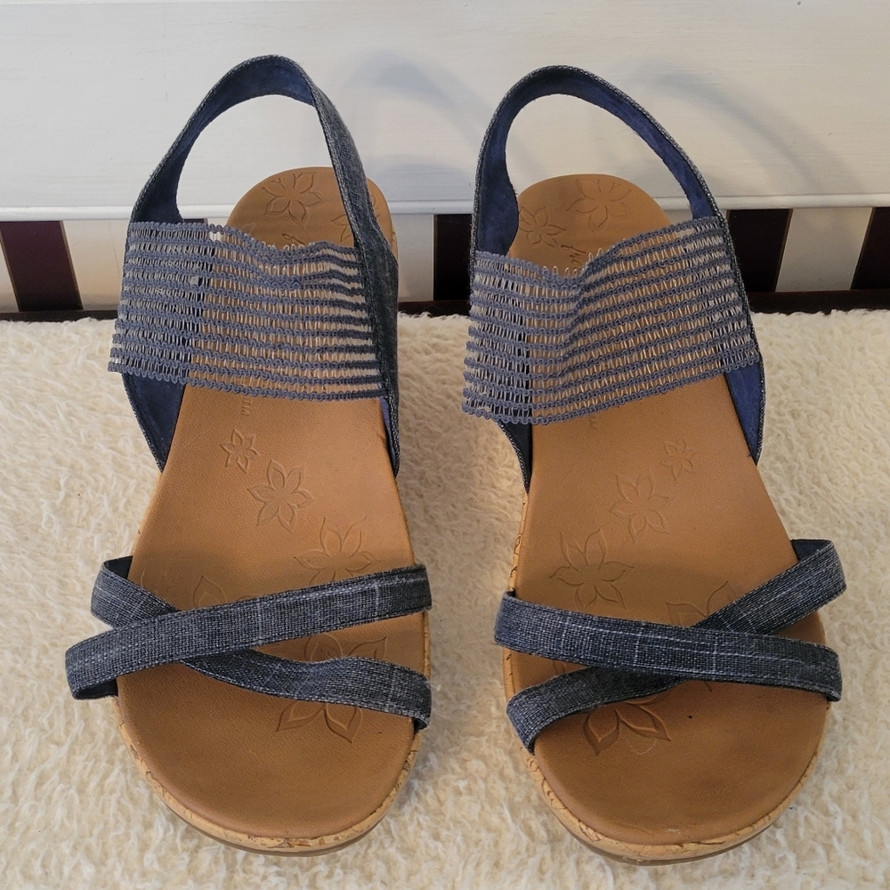 Sketchers Cali Beverlee Blue Timeless Touch Wedge… - image 2